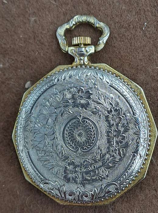 Vintage Swiss Made Gold Tone BULER Pocket Mechanical watch -Working