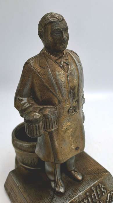 1950s Vintage Advertising Bronzed Metal SCHMIDT'S Beer & Ale Bartender Statue