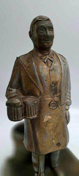 1950s Vintage Advertising Bronzed Metal SCHMIDT'S Beer & Ale Bartender Statue