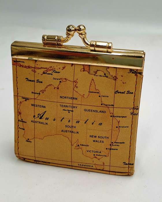Australia Map Coin Purse  Genuine Leather-Unused
