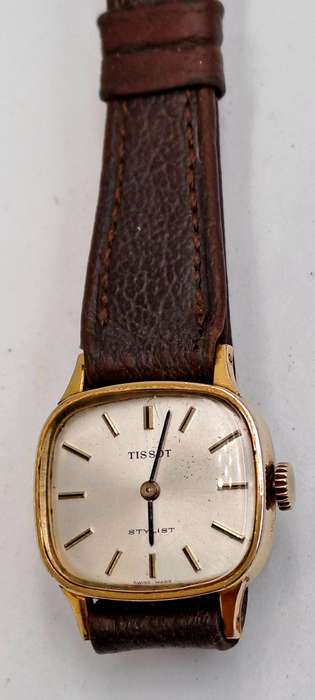 Vintage Gold Plated Swiss Ladies Tissot Stylist watch -working