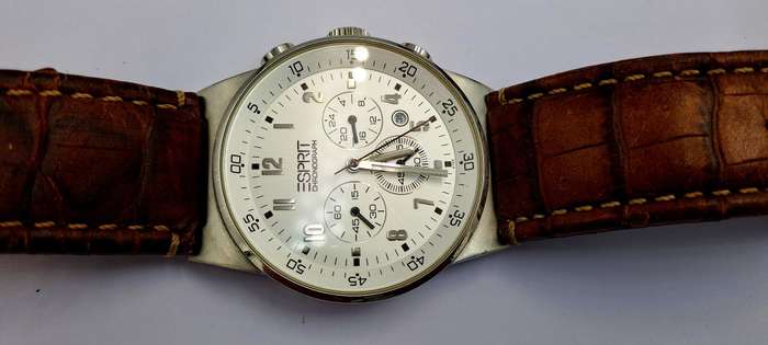 Pre-Owned Esprit Equalizer Chrono Quartz White Dial Mens Watch
