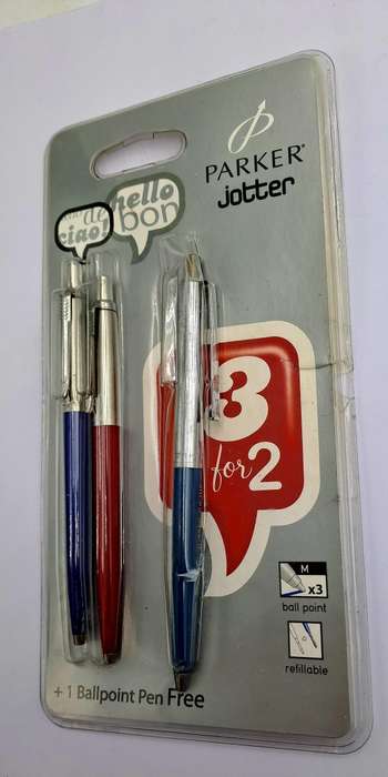Old Stock 3 Parker Jotter  Ball Pens still in Packaging