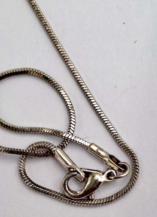 Vintage Bonti Necklace 925 silver with green Jade pendant