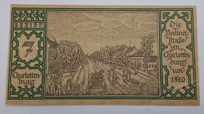 1921 German notgeld 50 Pfennigs Districts Series - Issue 7: Charlottenburg