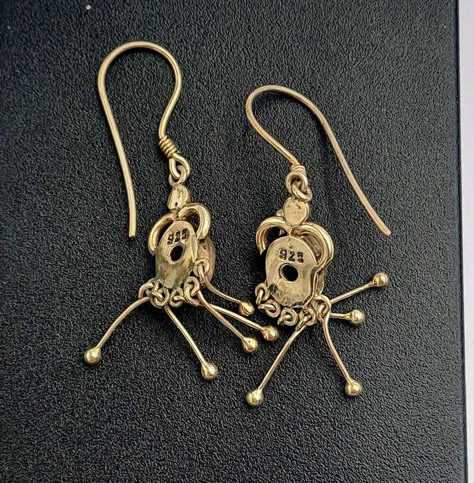 Vintage Sterling Silver Earrings with Amethyst Gemstones