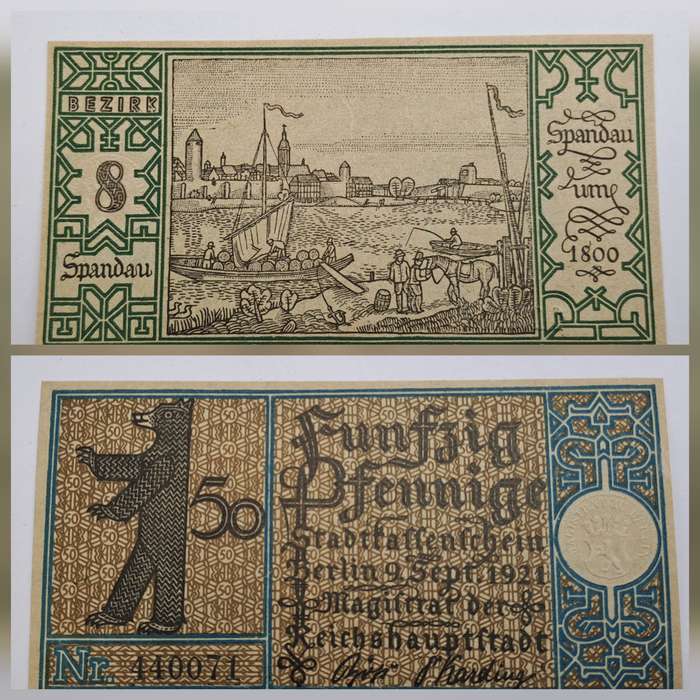 1921 German notgeld 50 Pfennigs Districts Series - Issue 9: Wilmersdorf