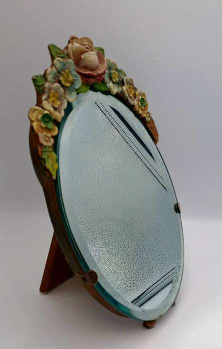 Antique 1900 to 1940's  Barbola dressing table Mirror