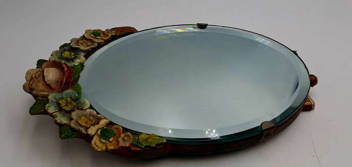 Antique 1900 to 1940's  Barbola dressing table Mirror