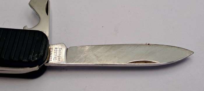 Solingen Stainless Steel Pocket Knife -MULTITOOL with Wilkinson Sword Advertising on Case