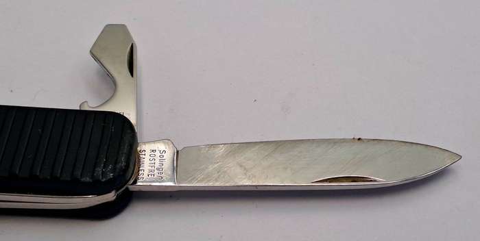 Solingen Stainless Steel Pocket Knife -MULTITOOL with Wilkinson Sword Advertising on Case
