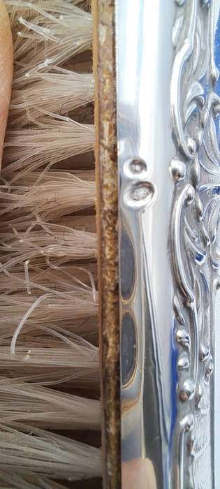 Antique Brush silver hallmarked  - Boxed (see condition)