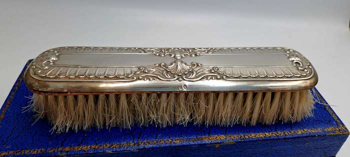 Antique Brush silver hallmarked  - Boxed (see condition)