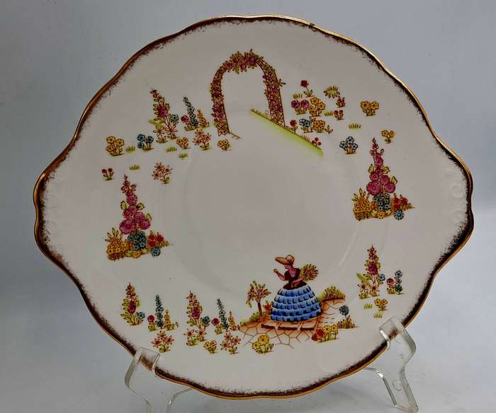 Rare 1930's Royal Albert Dainty Dinah Cake Plate -Excellent Condition(2 available)