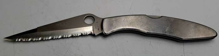 Police Spyderco Gin-1 Stainless Steel Seki-City Japan-US Patent 4347665