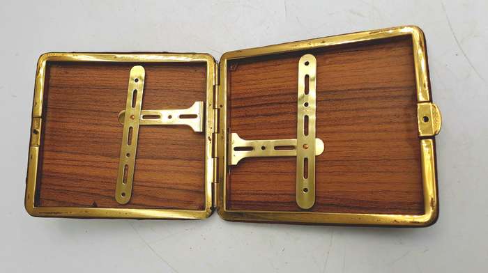 Vintage Genuine Ostrich Leather Cigarette Case 10,5cm x 9cm x1,5cm