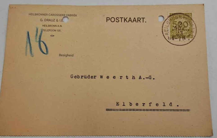 1923 German Postcard