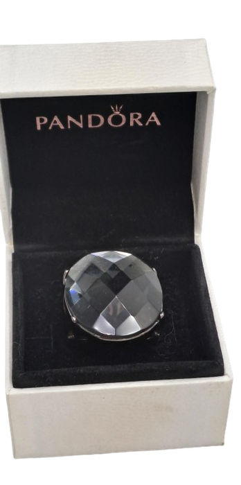 Large Pre-owned Smokey Quartz Dress Ring in a Pandora Box