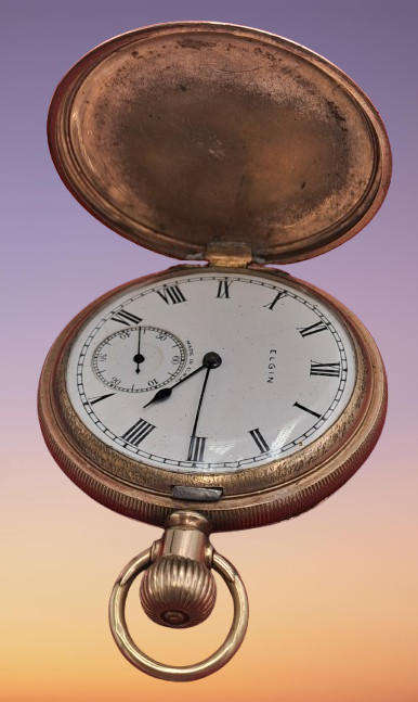 1920's Elgin Pocket Watch SN 30603152 7 Jewels Case No 4373899 USA-Working