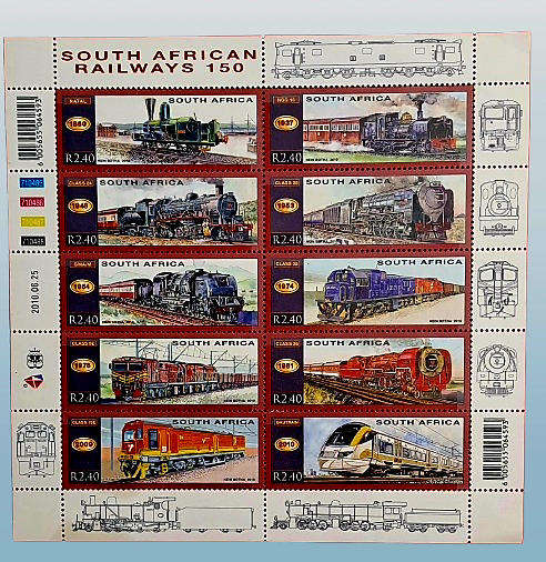 South Africa Stamps - RSA 2010 Railways Trains