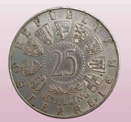 1956 Austria (.800 Silver)25 Schilling Mozart-200th Anniversary of birth of Wolfgang Amadeus Mozart