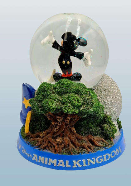 Disney World Parks Mickey Mouse It's a Small World Musical Snow Globe Epcot-Boxed