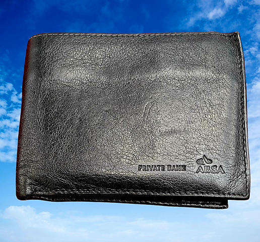 Pre-Owned Men's Black Leather Wallet Branded ABSA PRIVATE BANK