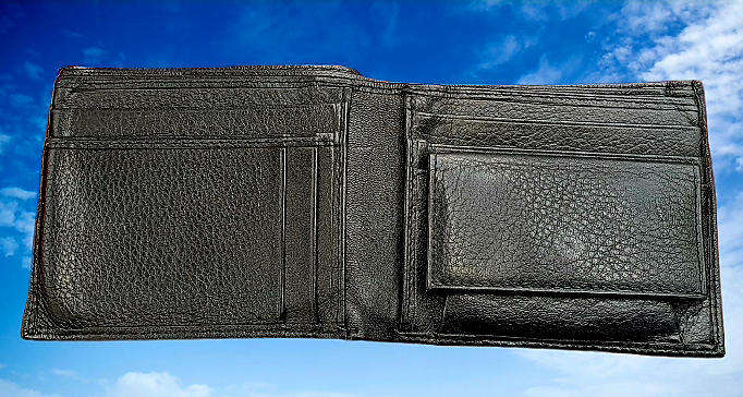 Pre-Owned Men's Black Leather Wallet Branded ABSA PRIVATE BANK