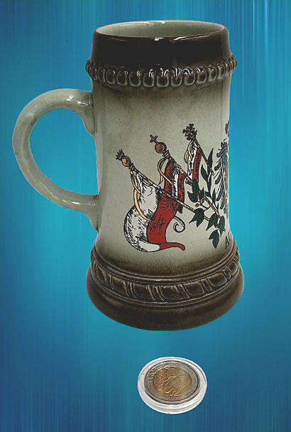 Vintage Original King Brand Beer Stein Austria Handmade And Hand painted