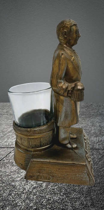 1950s Vintage Advertising Bronzed Metal SCHMIDT'S Beer & Ale Bartender Statue