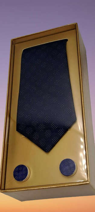 Navy Ted Baker London Designer Tie and Cufflink set