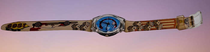 Pre-Owned 1999 Macau Quartz watch -dice hand - Working