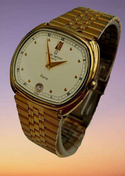 Pre-Owned Gold Tone Michel Herbelin Paris Mens Quartz watch -Working-Swiss Movement