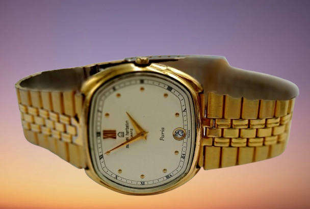 Pre-Owned Gold Tone Michel Herbelin Paris Mens Quartz watch -Working-Swiss Movement