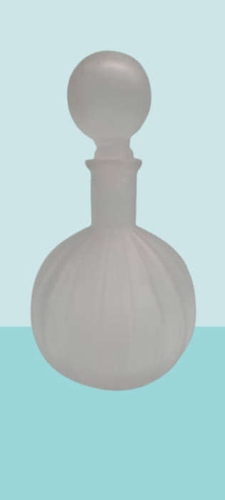 Vintage 1960's Empoli Glass Bottle with Stopper,made in Italy,