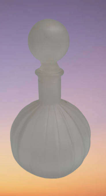Vintage 1960's Empoli Glass Bottle with Stopper,made in Italy,