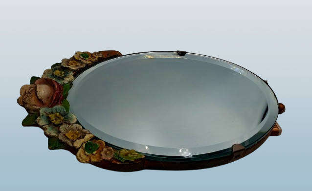 Antique 1900 to 1940's  Barbola dressing table Mirror