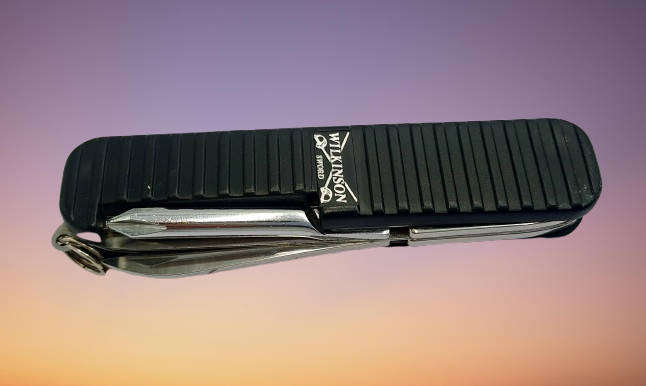 Solingen Stainless Steel Pocket Knife -MULTITOOL with Wilkinson Sword Advertising on Case