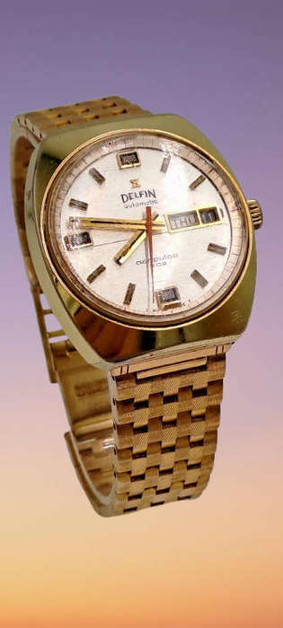 Vintage  1970's Swiss Men's DELFIN Acapulco 202 Automatic Watch -Working
