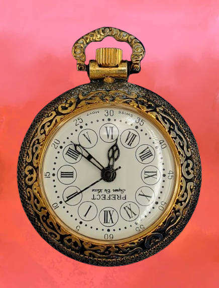 Vintage Swiss Made Ladies Prefect Super de Luxe pocket watch-NOT WORKING