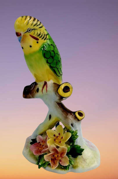 Rare Royal Doulton Bird Figurine, Budgerigar