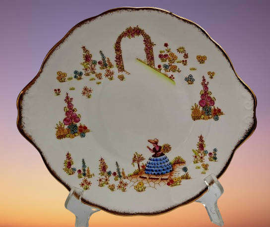 Rare 1930's Royal Albert Dainty Dinah Cake Plate -Excellent Condition(2 available)