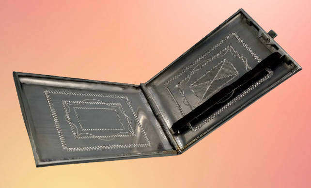 WW2 Prisoner of War Made Aluminium Trench Art Cigarette Case - Africa