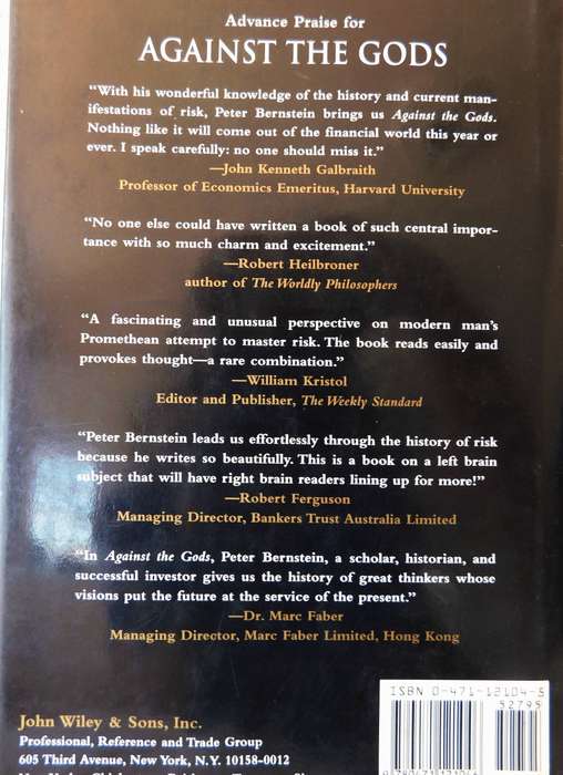 THE REMARKABLE STORY OF RISK - Peter Bernstein [BOOK] H/C