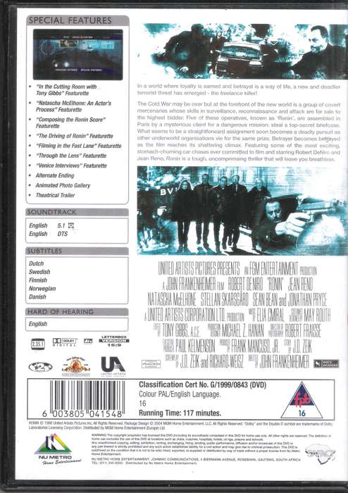 Ronin - Two Disc Special Edition (1998) [DVD]
