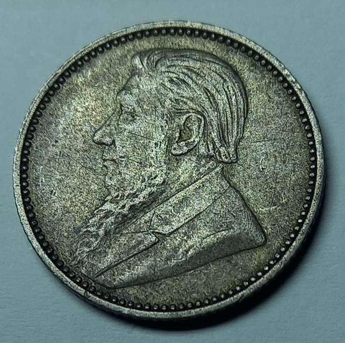 ZAR 1897, Sixpence silver, 6D