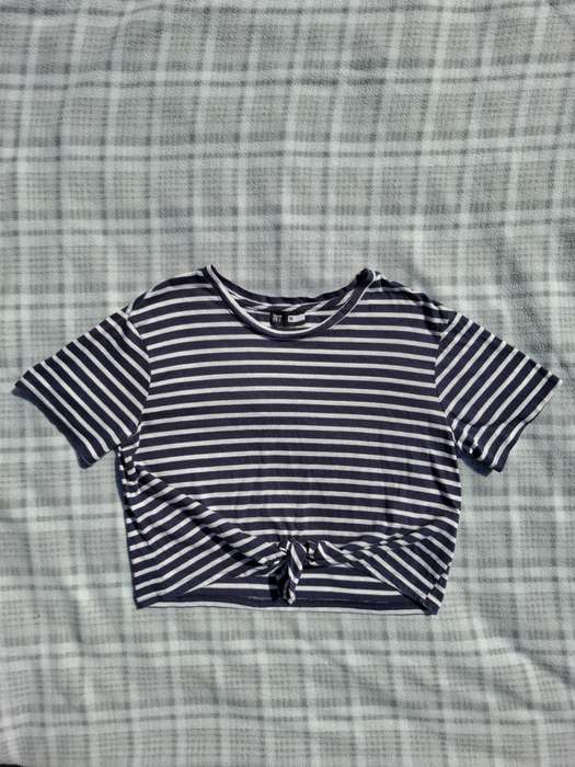 Mr Price RT Navy & White Striped Crop Top