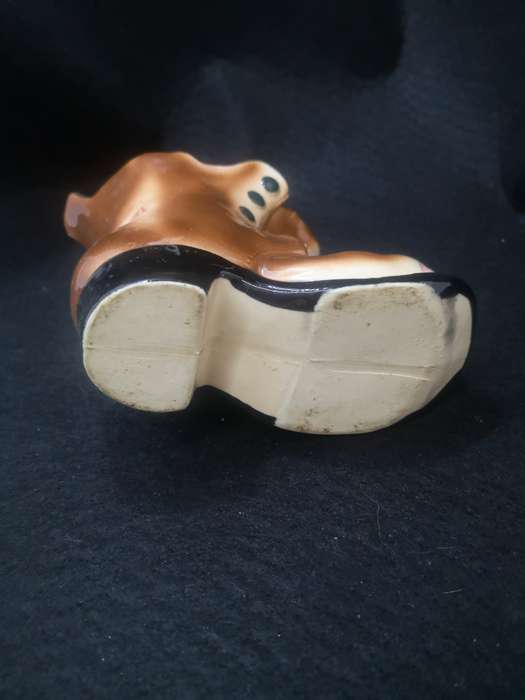 Brown boot with small blue mice - made in Japan