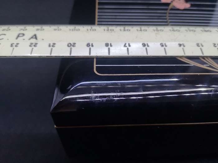 Japanese lacquered musical jewelry box
