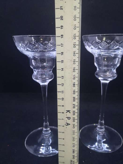 Glass candle holders